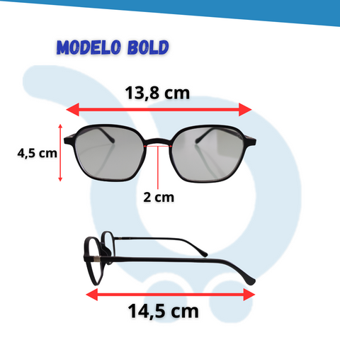 Óculos de Sol Multicor 6 em 1 MODELO BOLD