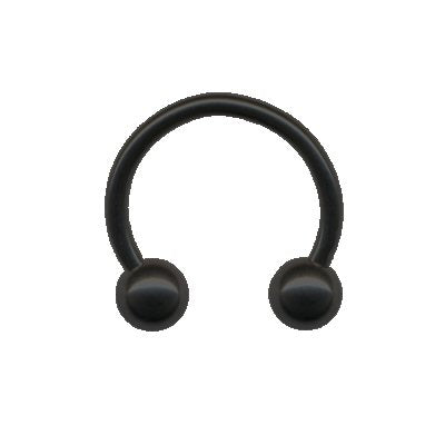 Hufeisenring Piercing schwarz Chirurgenstahl verschiedene Größen 1,2mm/1,6mm