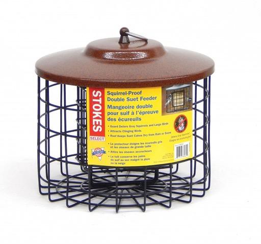 stokes select squirrel proof double suet feeder