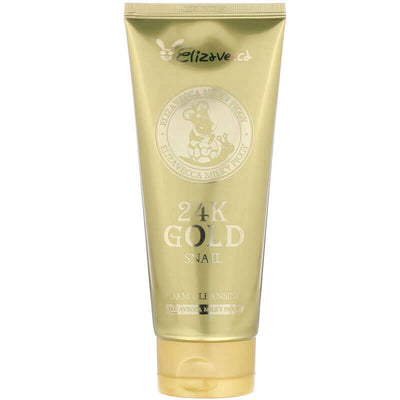 Putas sejas mazgāšanai ar gliemežu mucīnu un zeltu Elizavecca Milky Piggy 24k Gold Snail Foam Cleansing