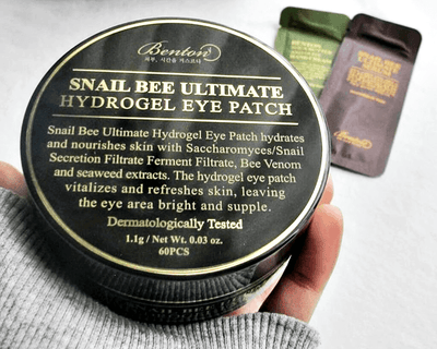 Hidrogēla patči ar gliemežu mucīnu un bišu indi Benton Snail Bee Ultimate Hydrogel Eye Patch