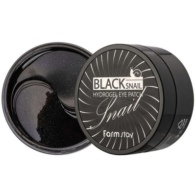 Melnā gliemežu mucīna hidrogēla acu patči FarmStay Black Snail Hydrogel Eye Patch