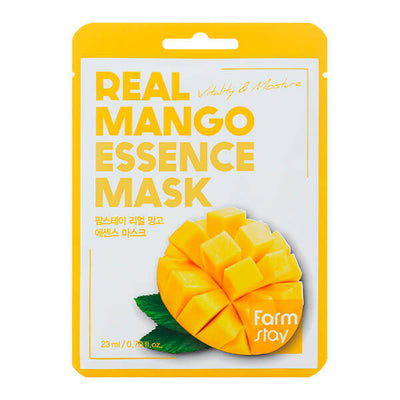 Audumu maska sejas ādai Farmstay Real Essence Mask