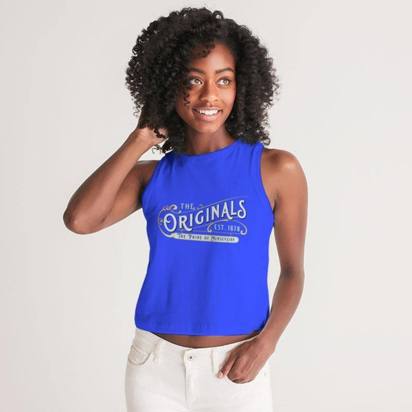 The Originals Pride of Merseyside Deep Blue Women's Cropped Tank - The Toffees Shop