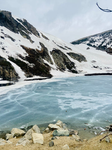 st mary's glacier, frozen lake