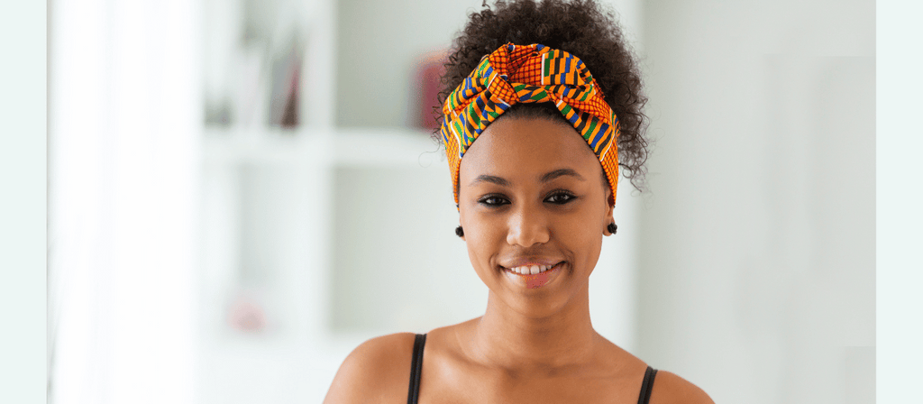 black woman with head wrap