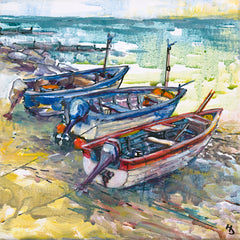 hazel Dormer boats painting