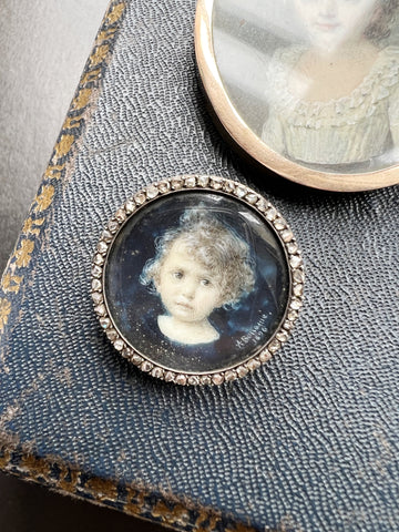 ic: For sale, a Victorian era child portrait brooch