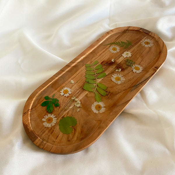 Floral Wooden Tray
