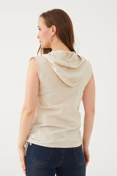 Women's Hooded Sleeveless Shirt