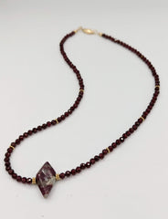 garnet and tourmaline necklace