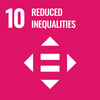 UN Sustainable Development Goals Icon 10 Reduced Inequalities. 2030 Agenda