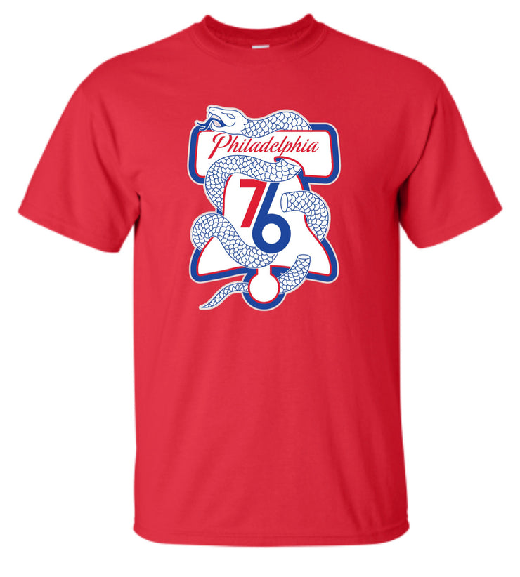 sixers snake t shirt