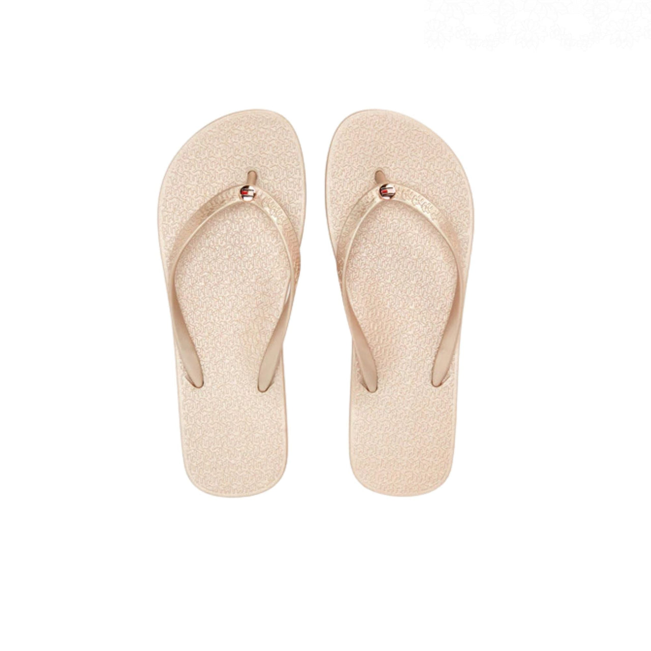 Chanclas Tommy Hilfiger Mujer Rose Gold Th Metallic Flat Beach Sandal | Comprar Online en Sneakers®