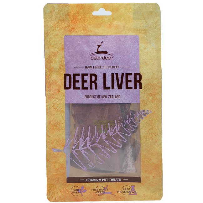 Dear Deer Dogs & Cats Freeze Dried Deer Liver 50g