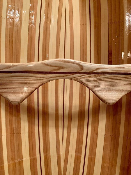 Overhead view of canoe yoke