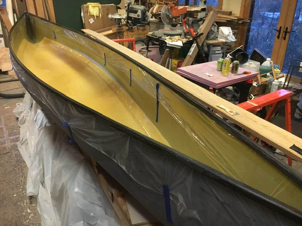 Finished gunwales on a composite canoe
