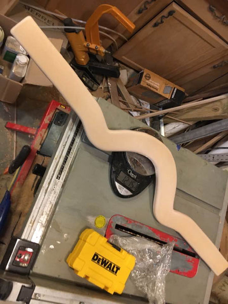 Foam core of canoe yoke