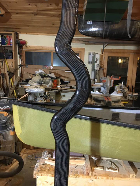 Canoe yoke with carbon fiber sheaf