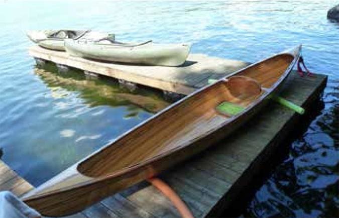 Zack Fleming’s cedar strip canoe