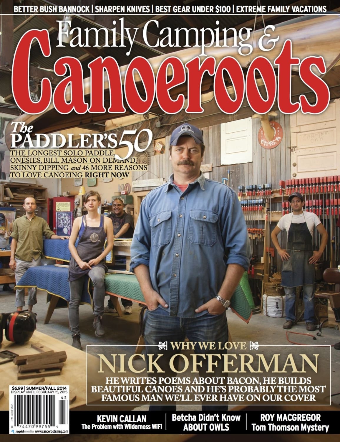 Bear Mountain Boats in Canoeroots magazine, Nick Offerman, Summer Fall 2014