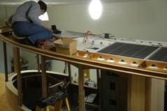 Photos Of Building Of Sparks A 30 Ft Electric/solar Fantail Launch