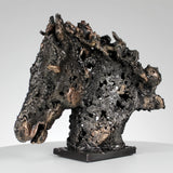 Cheval Barbe VII Sculpture animal metal - tete cheval acier bronze Philippe Buil