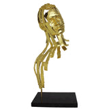 Icar- Skulptur Philippe Buil - Gesicht aus Bronze und Gold