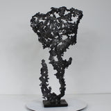 Pavarti Barong - Sculpture torse métal homme en dentelle acier