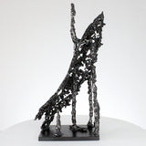 Trait de lumière 83-21 - Sculpture abstraite métal dentelle acier