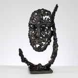 Una lágrima - Escultura rostro de Philippe Buil - encaje metal : acero