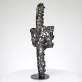 Idole CLXV - Sculpture métal corps bronze et acier - Buil