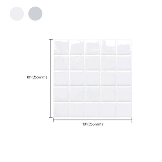 Modern Peel & Stick Mosaic Tile Plastic Grid Peel and Stick Backsplash for  Kitchen - Clearhalo