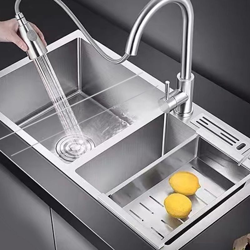 Modern Style Kitchen Sink Drop In Noise Cancelling Design Kitchen Doub