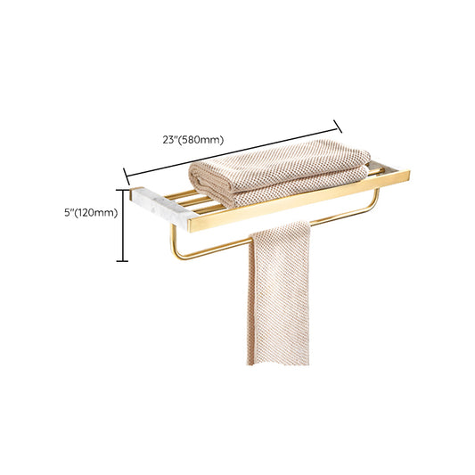 Modern Brushed Brass Bathroom Accessories Hardware Set with Towel