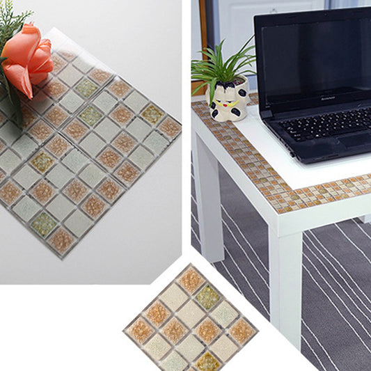 Modern Peel & Stick Mosaic Tile Plastic Grid Peel and Stick Backsplash for  Kitchen - Clearhalo