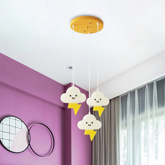 Balloon and Astronaut Ceiling Lamp Kids Acrylic 1 Head Bedroom Pendant  Lighting Fixture - Clearhalo