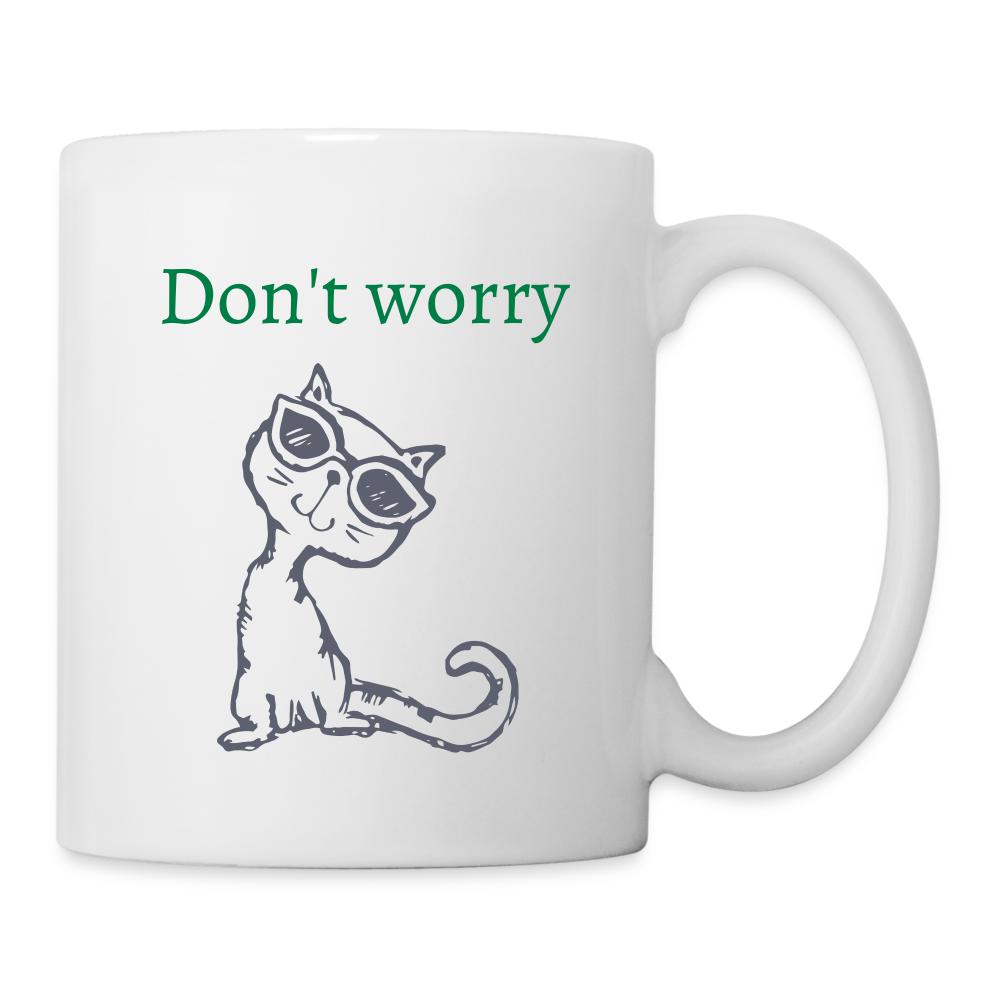 Tasse mit Katze - Don't worry, Geschenk, Idee, Dankeschön, Tasse mit Spruch