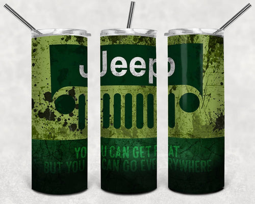 Jeep girl grey tumbler – Custom K Designs