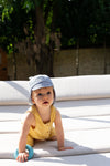 Baby Sun Hat "Chaton / Blue Striped"