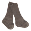 Antirutsch-Socken Merinowolle "brown melange"
