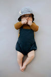 Organic Baby Sun Hat “Blue Grey Cream”