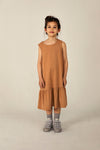 Organic dress “Frill Dress Biscuit”