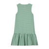 Organic Dress "Frill Dress Bright Green - Off White"