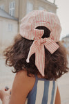 GOTS Sonnen Cap "Ellie Bow Cap Amour Stripe"