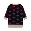 Organic Knitted Dress GOTS "Lapis Navy Heart"