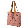 Organic Totebag "Horses / Dark Rosetta", big