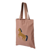 Organic Totebag "Horse / Dark Rosetta", small