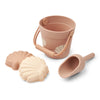 Silicone Mini Beach Set "Kit Sea Shell / Pale Tuscany", 4pc