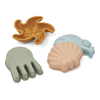 Silicone Sand Moulds "Gill Mermaid 4 pack